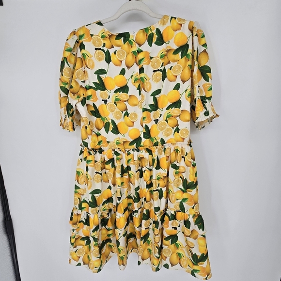 NSR lemon ruffle short dress size XLARGE - Picture 2 of 9